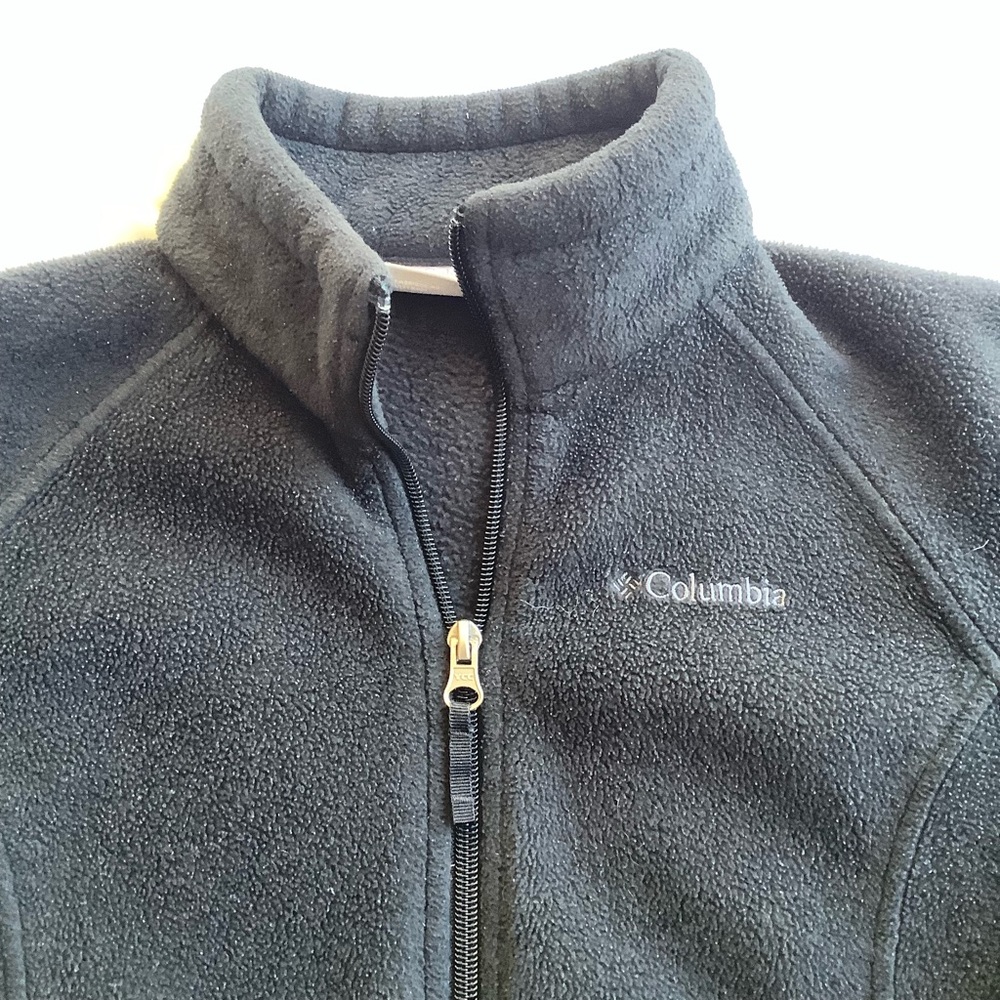 Columbia Youth Jacket Black Full Zip Size M 10/12 - Picture 2 of 8
